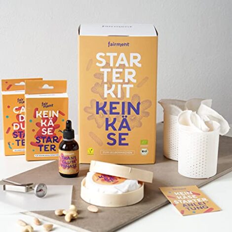 Fairment Starter Kit Keinkaese vegane Kaesealternativen selber machen Set Kaese aus Nuessen Cashew Kaese Bio Kaese zum selber machen Veganer Cheese DIY Kaese 0 0