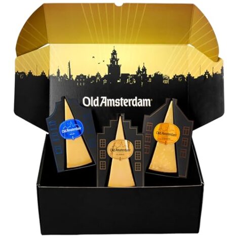 Old Amsterdam 3er-Set - Geschenkpaket Boote - 3 x 300 Gramm - Käse - Mild - Klassisch - Vintage - Weihnachtspaket Essen - Luxus - Geschenkset Männer Frauen 4 Old Amsterdam 3er Set Geschenkpaket Boote 3 x 300 Gramm Kaese Mild Klassisch Vintage Weihnachtspaket Essen Luxus Geschenkset Maenner Frauen 0 0
