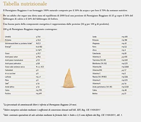 Parmigiano Reggiano Parmesan D o P 24 Monate nach Reifung 1000 gr 0 1