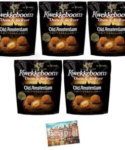 Set 5x Kwekkeboom Old Amsterdam Kaese Bitterbal 250g I Kaesebaellchen aus den Niederlanden I fluessiger Kaese in knuspriger Panade I Kaese aus Holland I Holland Box by Vriens 0